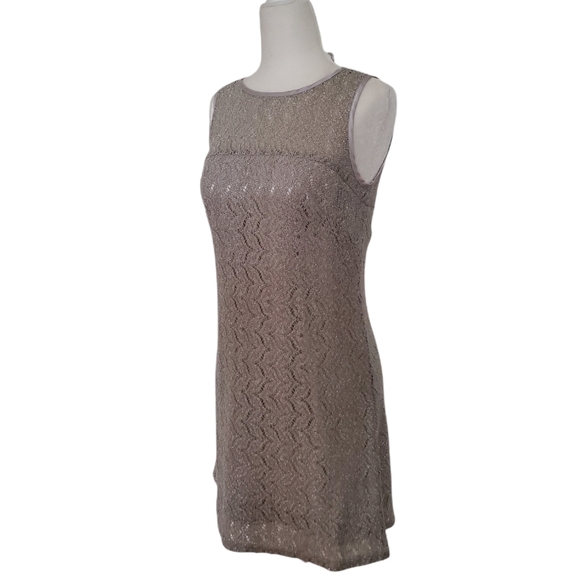 Roulette Dresses & Skirts - Roulette Glitter Mini Silver Dress